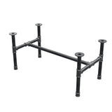 Base de mesa de centro, estrutura em H, ferro fundido e aço Ø 42 mm, 116 × 61 cm, altura 54 cm