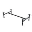Base de mesa de centro, estrutura em H, ferro fundido e aço Ø 42 mm, 136 × 71 cm, altura 34 cm