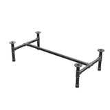 Base de mesa de centro, estrutura em H, ferro fundido e aço Ø 42 mm, 136 × 71 cm, altura 34 cm