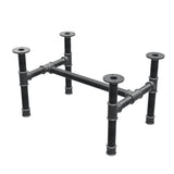 Base de mesa de centro, estrutura em H, ferro fundido e aço Ø 42 mm, 76 × 51 cm, altura 44 cm