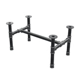 Base de mesa de centro, estrutura em H, ferro fundido e aço Ø 42 mm, 86 × 51 cm, altura 44 cm