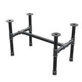 Base de mesa de centro, estrutura em H, ferro fundido e aço Ø 42 mm, 86 × 51 cm, altura 54 cm