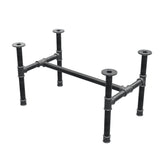 Base de mesa de centro, estrutura em H, ferro fundido e aço Ø 42 mm, 96 × 57 cm, altura 54 cm