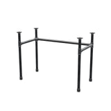 Base de secretária, estrutura em U, ferro fundido e aço Ø 34 mm, 102 × 52 cm, altura 72 cm