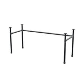 Base de secretária, estrutura em U, ferro fundido e aço Ø 34 mm, 162 × 62 cm, altura 72 cm
