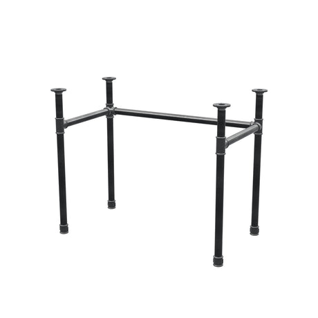 Base de secretária, estrutura em U, ferro fundido e aço Ø 34 mm, 92 × 52 cm, altura 72 cm