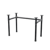 Base de secretária, estrutura em U, ferro fundido e aço Ø 42 mm, 106 × 56 cm, altura 70 cm