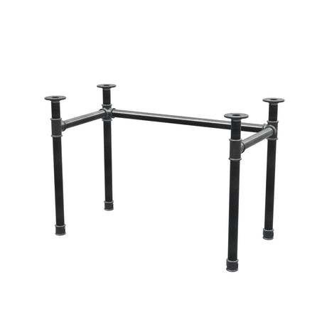 Base de secretária, estrutura em U, ferro fundido e aço Ø 42 mm, 106 × 56 cm, altura 70 cm