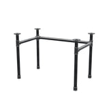 Base de secretária, estrutura em U, ferro fundido e aço Ø 42 mm, 106 × 66 cm, altura 70 cm