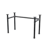 Base de secretária, estrutura em U, ferro fundido e aço Ø 42 mm, 116 × 56 cm, altura 70 cm