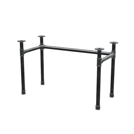 Base de secretária, estrutura em U, ferro fundido e aço Ø 42 mm, 116 × 56 cm, altura 70 cm