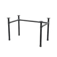 Base de secretária, estrutura em U, ferro fundido e aço Ø 42 mm, 116 × 66 cm, altura 70 cm