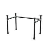 Base de secretária, estrutura em U, ferro fundido e aço Ø 42 mm, 116 × 66 cm, altura 70 cm