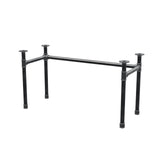 Base de secretária, estrutura em U, ferro fundido e aço Ø 42 mm, 136 × 56 cm, altura 70 cm