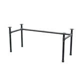 Base de secretária, estrutura em U, ferro fundido e aço Ø 42 mm, 166 × 66 cm, altura 70 cm