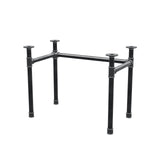 Base de secretária, estrutura em U, ferro fundido e aço Ø 42 mm, 96 × 56 cm, altura 70 cm