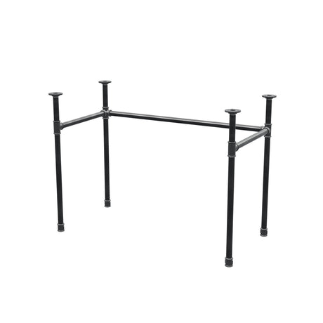 Base de secretária, estrutura em U, ferro fundido e aço Ø 27 mm, 101 × 51 cm, altura 71 cm