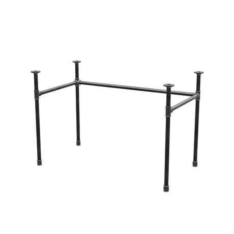 Base de secretária, estrutura em U, ferro fundido e aço Ø 27 mm, 111 × 61 cm, altura 71 cm
