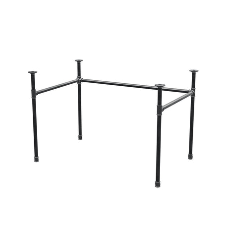 Base de secretária, estrutura em U, ferro fundido e aço Ø 27 mm, 111 × 71 cm, altura 71 cm