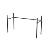 Base de secretária, estrutura em U, ferro fundido e aço Ø 27 mm, 131 × 51 cm, altura 71 cm