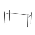 Base de secretária, estrutura em U, ferro fundido e aço Ø 27 mm, 161 × 61 cm, altura 71 cm
