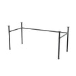 Base de secretária, estrutura em U, ferro fundido e aço Ø 27 mm, 161 × 71 cm, altura 71 cm