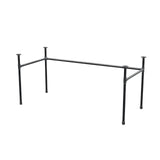 Base de secretária, estrutura em U, ferro fundido e aço Ø 27 mm, 161 × 71 cm, altura 71 cm