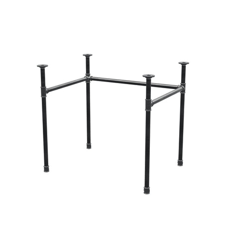 Base de secretária, estrutura em U, ferro fundido e aço Ø 27 mm, 81 × 61 cm, altura 71 cm