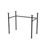 Base de secretária, estrutura em U, ferro fundido e aço Ø 27 mm, 91 × 51 cm, altura 71 cm