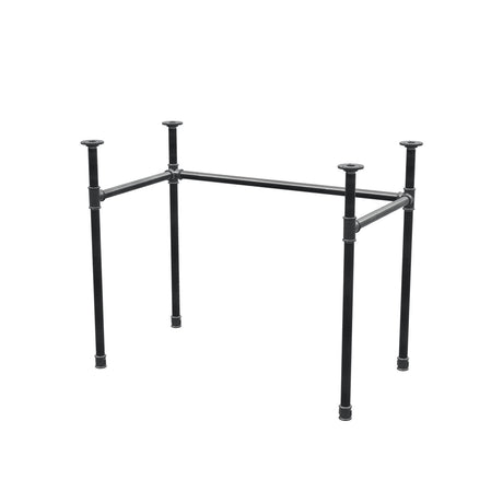 Base de secretária, estrutura em U, ferro fundido e aço Ø 27 mm, 91 × 51 cm, altura 71 cm