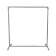 Suporte para cabides industrial galvanizado sem roupa - vista frontal