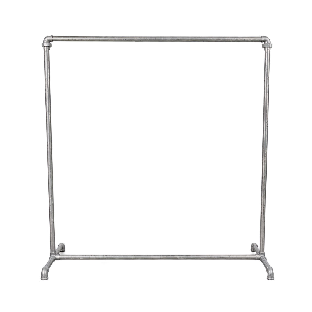 Suporte para cabides industrial galvanizado sem roupa - vista frontal