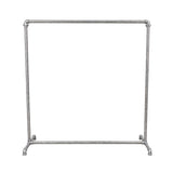 Suporte para cabides industrial galvanizado sem roupa - vista frontal