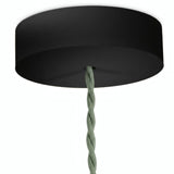 Florão redondo em madeira, Ø 120 mm — Preto