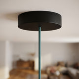 Florão redondo em madeira, Ø 120 mm — Preto