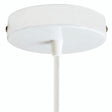 Florão cilíndrico em metal, Ø 120 mm — Cónico em termoplástico / Branco brilhante