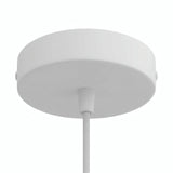 Florão cilíndrico em metal, Ø 120 mm — Cónico em termoplástico / Branco mate