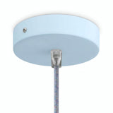 Florão cilíndrico em metal, Ø 120 mm — Cónico em termoplástico / Azul céu