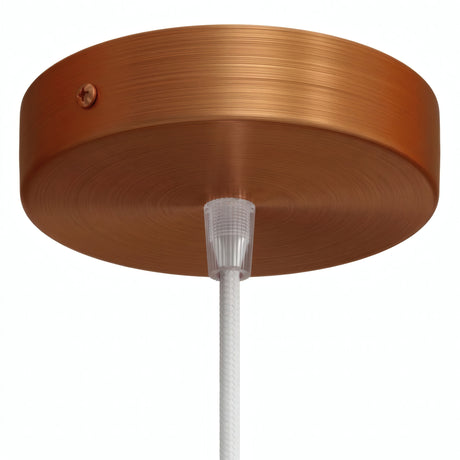 Florão cilíndrico em metal, Ø 120 mm — Cónico em termoplástico / Cobre acetinado