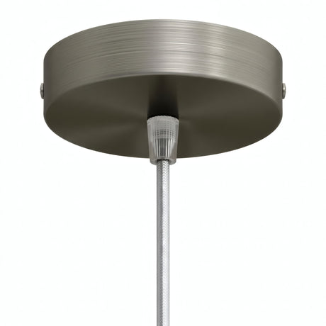 Florão cilíndrico em metal, Ø 120 mm — Cónico em termoplástico / Titânio acetinado
