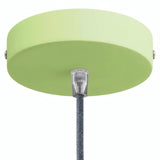 Florão cilíndrico em metal, Ø 120 mm — Cónico em termoplástico / Verde relva