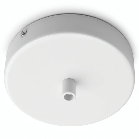Florão cilíndrico em metal, Ø 120 mm — Cilíndrico em metal / Branco brilhante