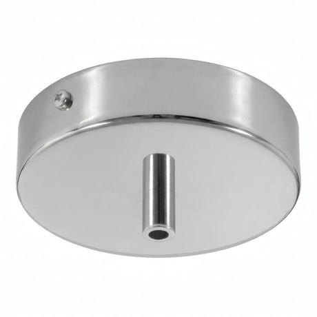 Florão cilíndrico em metal, Ø 120 mm — Cilíndrico em metal / Cromado