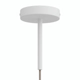 Florão cilíndrico em metal com prensa-cabo de 15 cm — Branco mate
