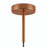 Florão cilíndrico em metal com prensa-cabo de 15 cm — Cobre acetinado