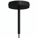 Florão cilíndrico em metal com prensa-cabo de 15 cm — Preto