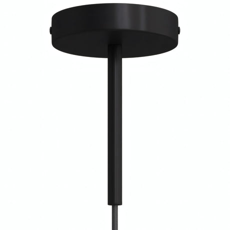 Florão cilíndrico em metal com prensa-cabo de 15 cm — Preto