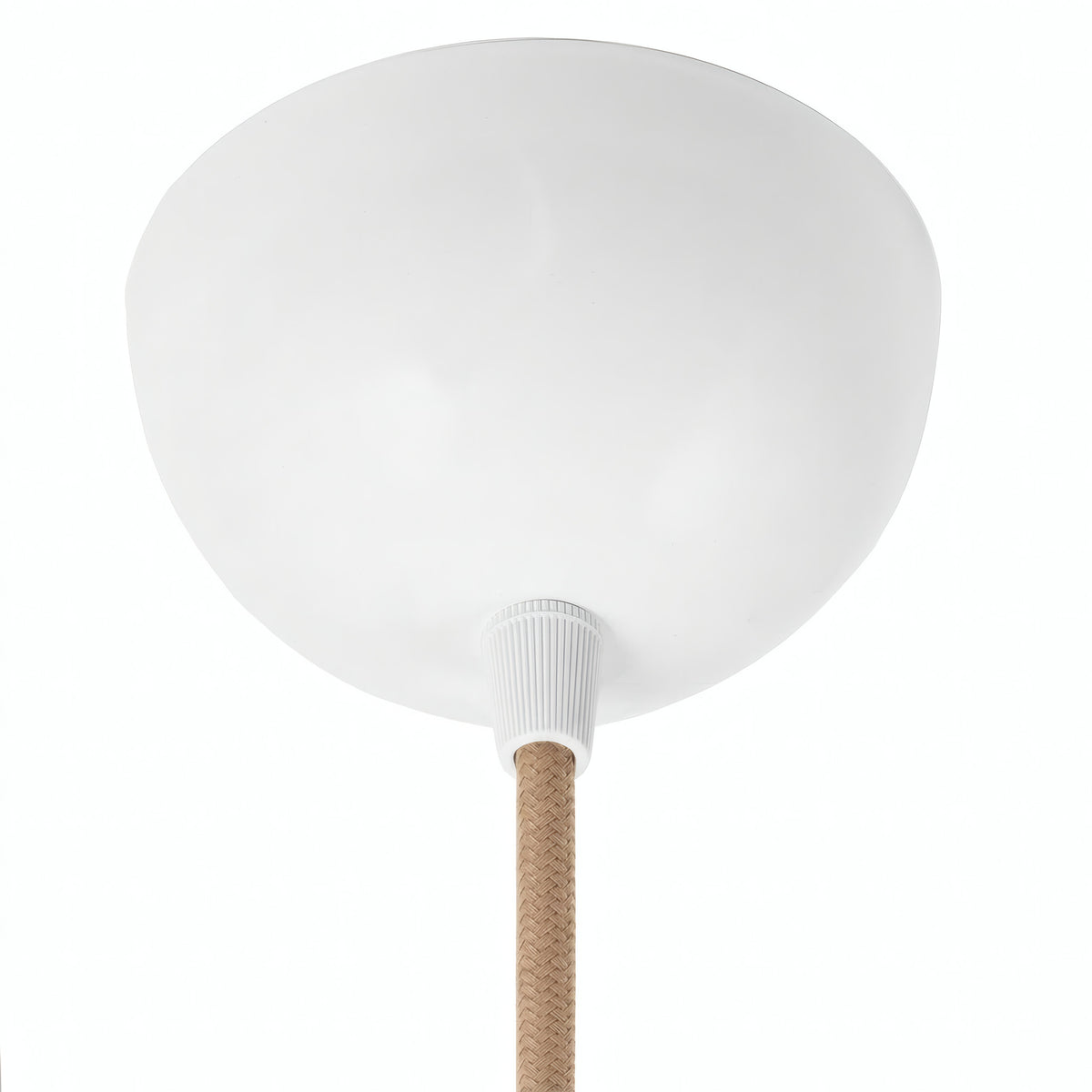 Florão semiesférico em metal, Ø 100 mm — Branco brilhante