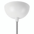 Florão semiesférico em metal, Ø 100 mm — Branco brilhante