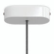 Florão oval em madeira, 120 × 51 mm — Branco